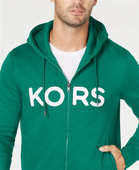 michael kors men's classic-fit taped hoodie|Michael Kors zip up sweater.